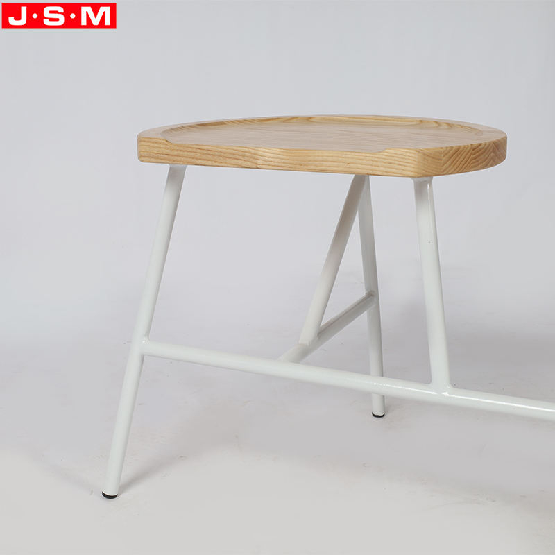 Ash Timber Seat Bar Stool Chair Restaurant Connection Three Seats Metal Stool Chair