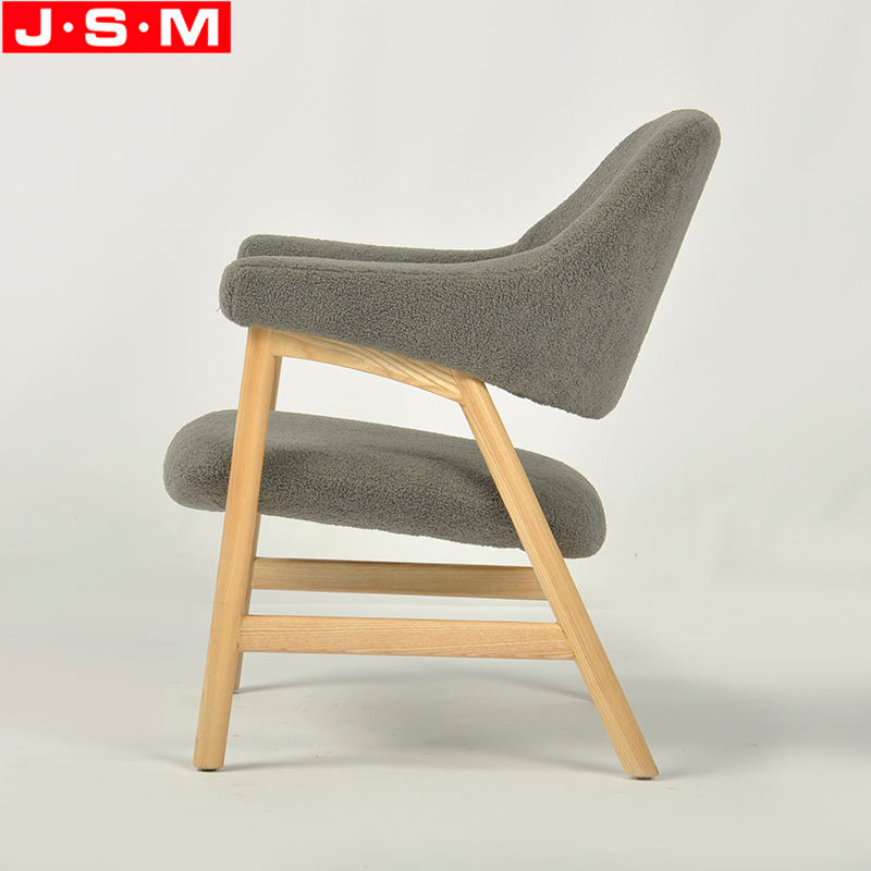 Hot Sale Grey Upholstery Armchair Wooden Frame Single Seat Armchair