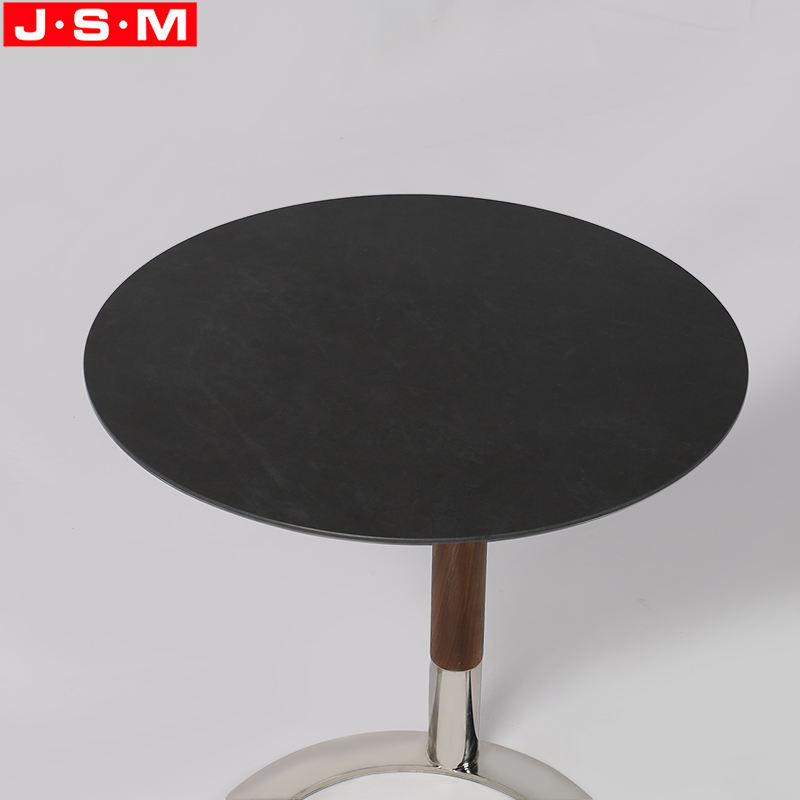 Ash Timber Furniture Living Room Wooden Bedroom Slide Metal Base Coffee Side Table