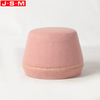 Modern Home French Style Fabric Upholstery Footstool Round Stool Ottoman wooden frame with Fabric or PU upholstery