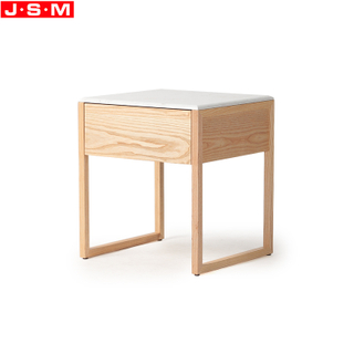 Nordic Minimalist Modern Man Made Stone Top Storage Small Cabinet Board Assembly Storage Bedside Table With One Drawer