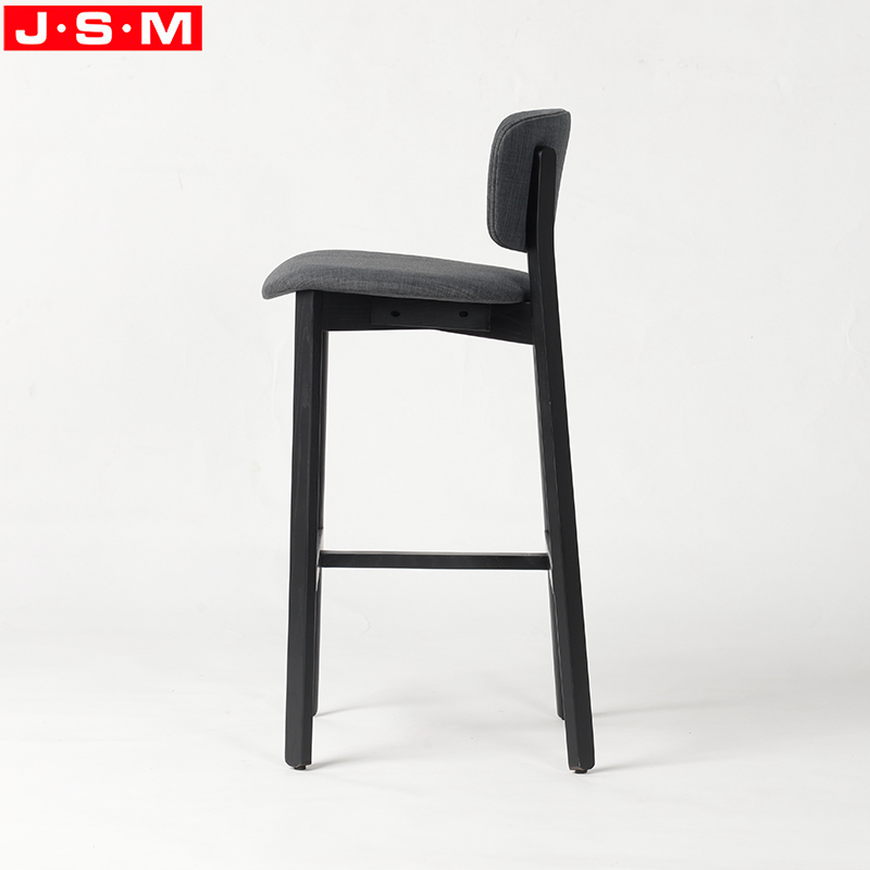 Hot Sale No Stackable Comfortable Fashion Stool Ash Timber Base High Stool For Home Office Bar