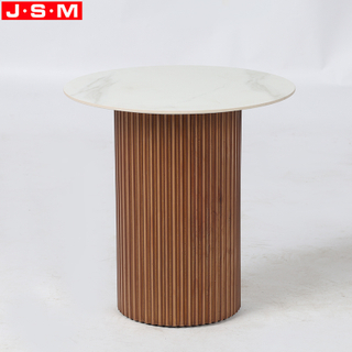 Ceramic Top Modern Hotel Small Coffee Table Black Oval Round Coffee Table