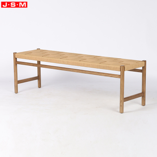 Bench Seating for Living Room Chairs Benches Wooden Bench And Chairs Paper Rope Weaving Seat Ash Timber Frame