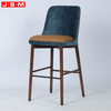 Luxury Modern Bar Chairs Stools Restaurant Nordic Breakfast Velvet Leather Wood Stool High Counter Bar Chair