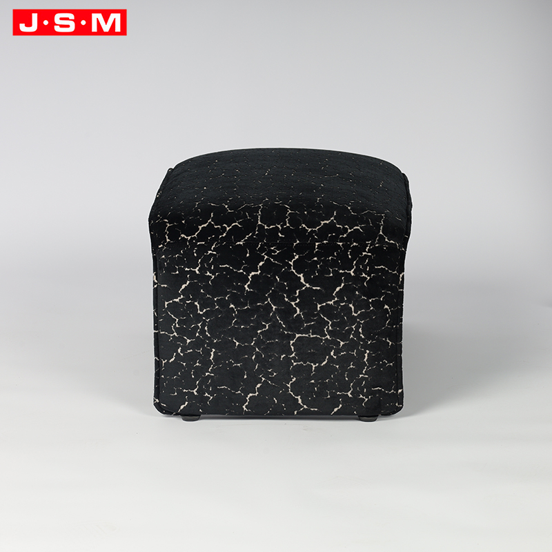 Black Living Room Furniture Home Stool And Ottoman Classic Molded Foam with Fabric Upholstered Long Footstool Bed End Stool