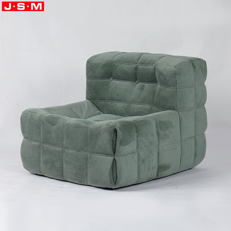 Cheap Simple Tufty Leather Furniture Recliner Living Room Italian Sofa Molded Foam with Fabric