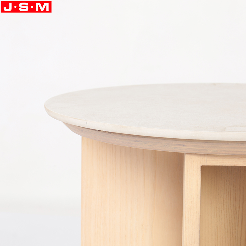 Modern Homemade Living Room Center Black Wooden Ceramic Top Ash Timber Base