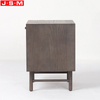 Plywood with Veneer Hot Sale Wooden Modern Metal Base Bedside Table Nightstand
