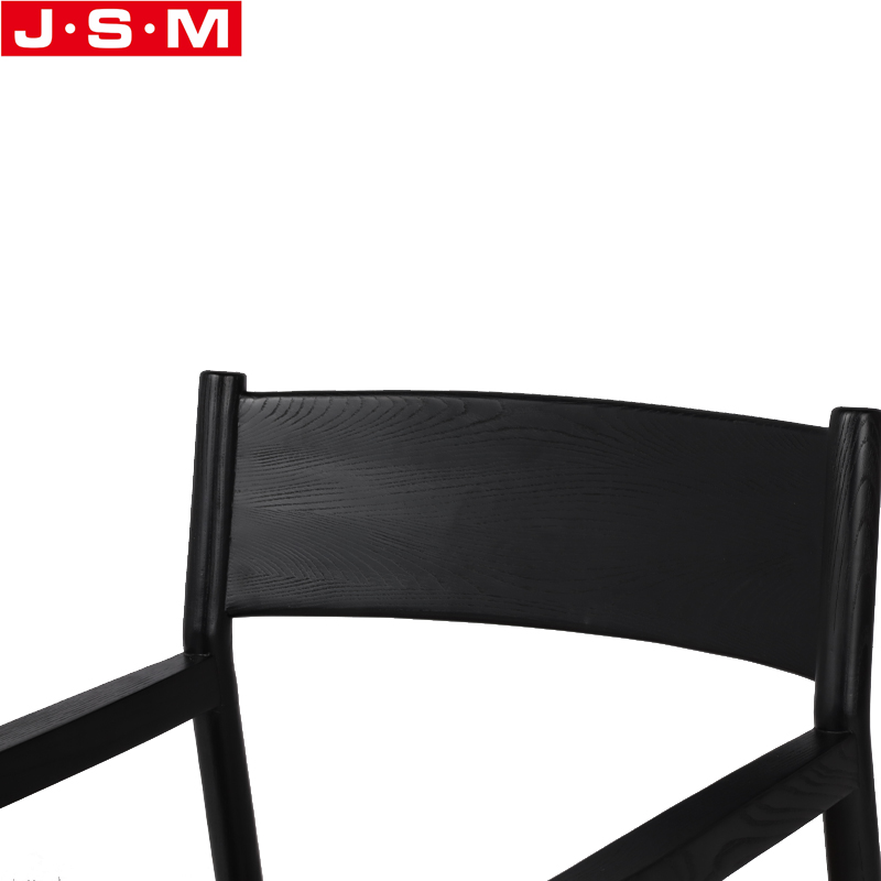 American Ash Frame Solid Wood Material Mid Century Style Customize Color Hard PU Leather Woven Seat