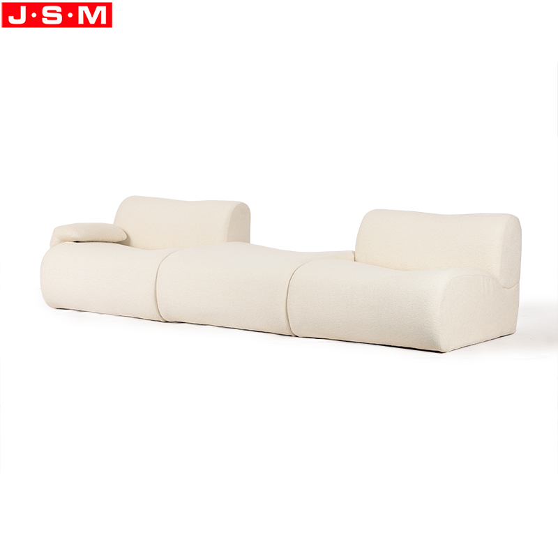 Good Quality Ash Timber Base White Color Ottoman Sofa Household Living Room Sofa