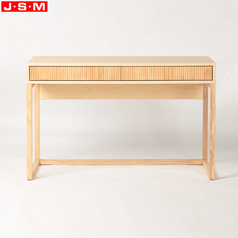 Simple Style Table Wooden Ash Timber Frame Desk For Student Computer Study