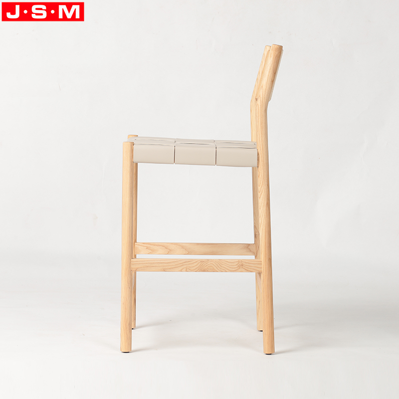 New Arrival No Stackable Ash Timber Frame Stool Comfortable Fashion High Stool For Home Office Bar