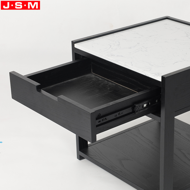 New Product Simple Style Bedside Cabinet Furniture Stone Top Bedside Cabinet With Drawers