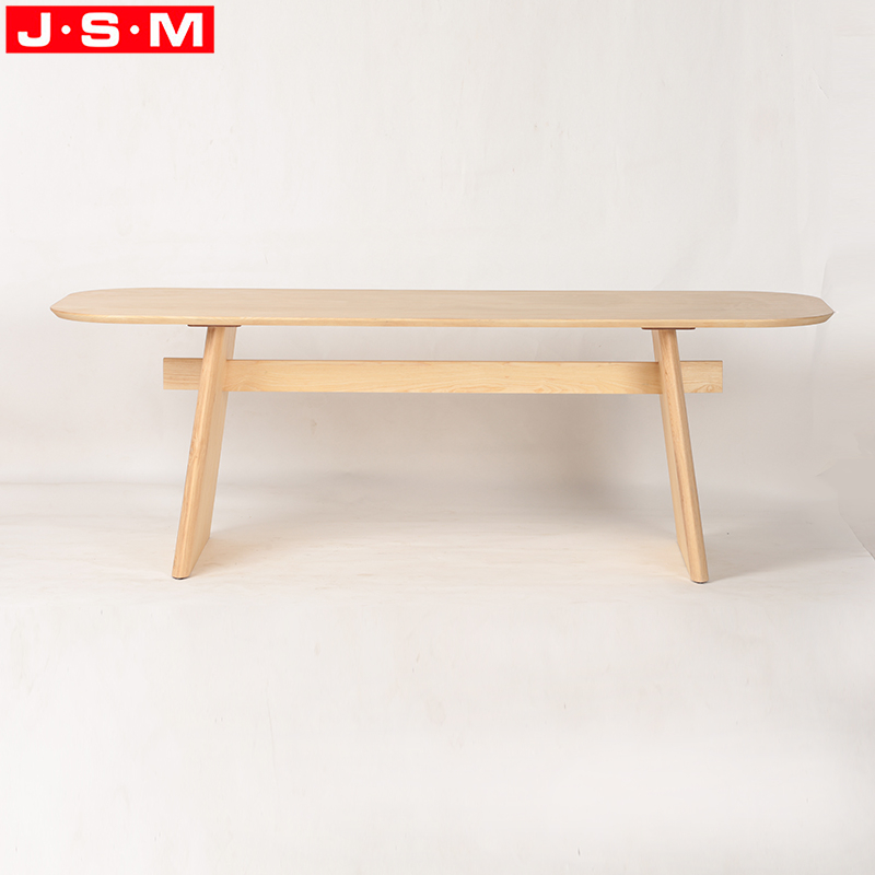 Popular Design Ash Timber Base Table Durable Long Dining Table For Home