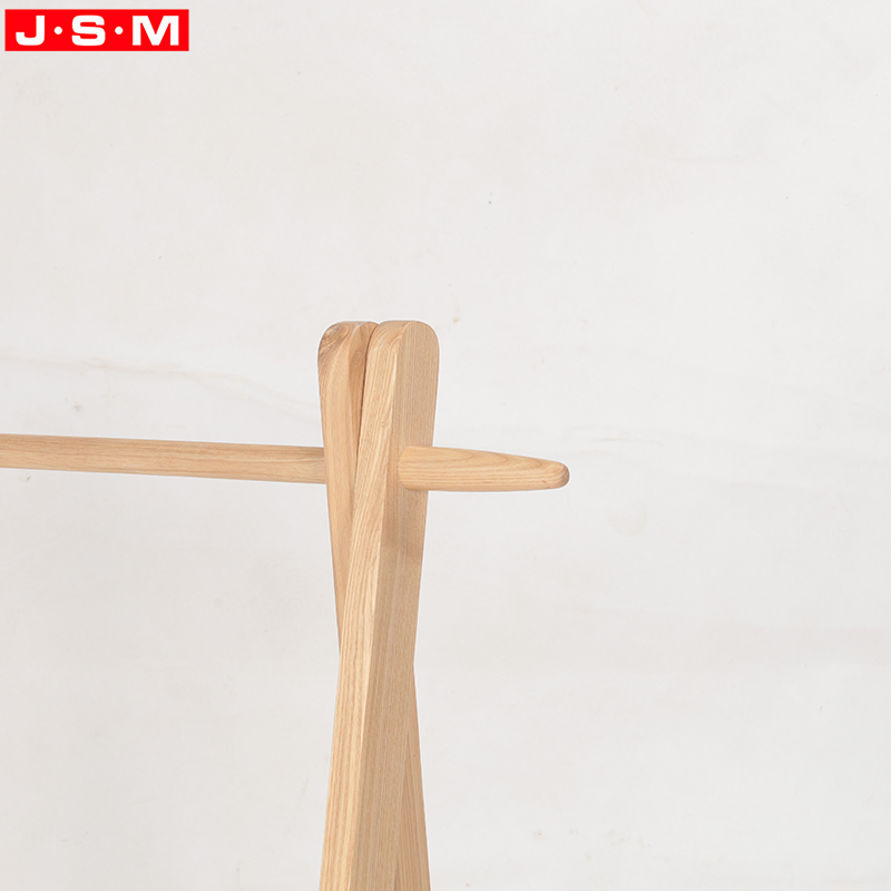 Hotel Home Indoor Simple Design Wooden Material Standing Coat Rack For Bedroom