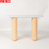 Customized Colors Table Stone Top And Ash Timber Base Desk For Study Work