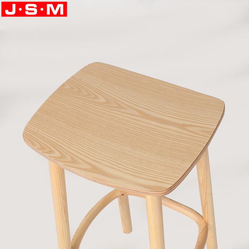 Good Quality Unique Brown Furniture Kitchen Counter Kitchen Coffee Wood Chair Bar Stool