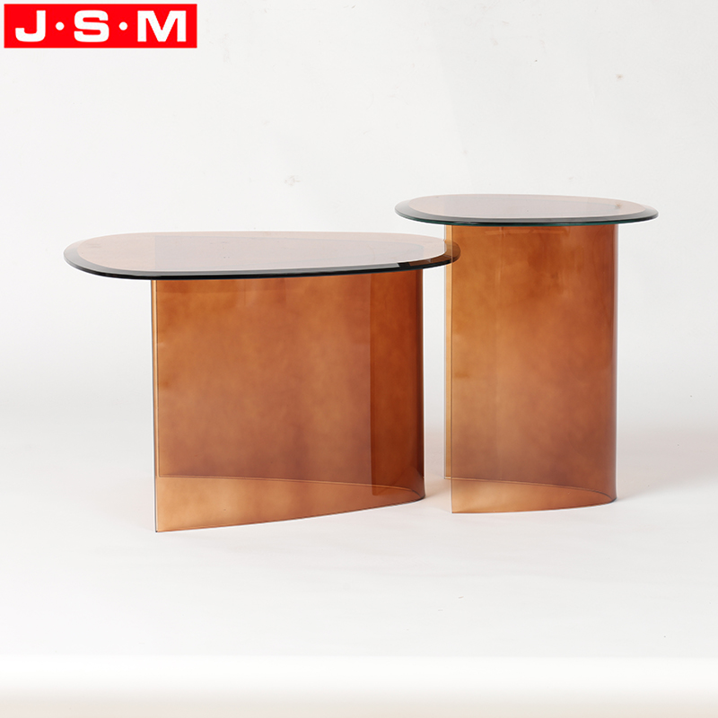 China Furniture Factory Living Room Tempered Glass Side Coffee Table For Home Decor