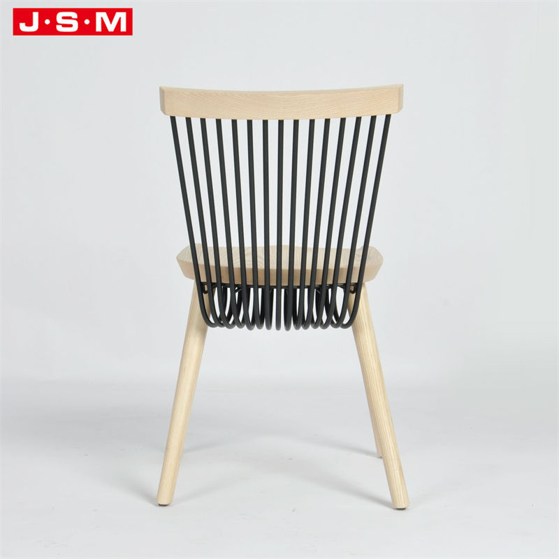 Nordic Italian Maximalist Coffee Fashion Upholstered Cafe Metal And Wood Frame Dining Chair