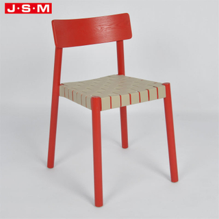 Hot Sale Restaurant Wooden Leather Woven Weave Dining Chairs For Dining Room