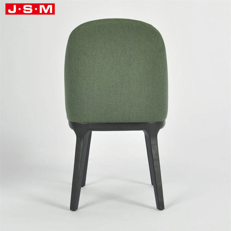 Luxury Italy Hotel Wood Long Back Pu Cushion Slipcovered Dining Chair