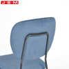 Modern Elegant Wooden Frame Blue Velvet Elegant Wood Walnut Restaurant Simple Dining Chair