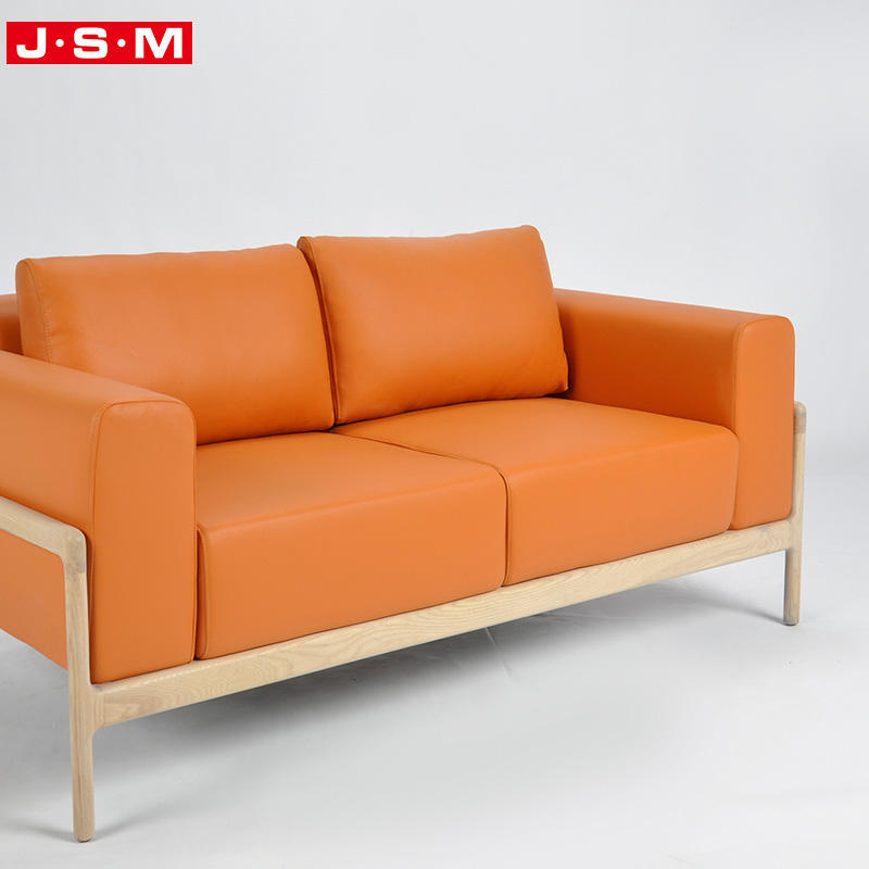 Best Modern Villa Furniture Living Room Leather Modular Seat Soft Sofa For Cafe