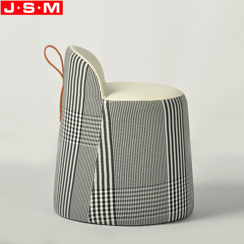 Wholesale Nordic Living Room Furniture Wooden Frame Foam And Fabric Ottoman Stool
