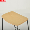 Modern Design Bar Stool Ash Timber Top Metal Frame Bar Stools