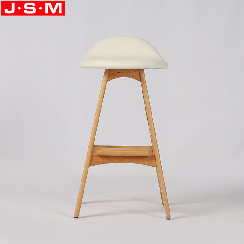 Modern Durable Timber Wooden High Table Tall White Bar Stools For Kitchen
