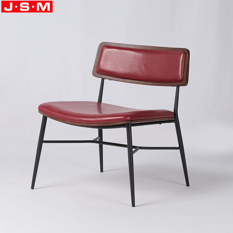 French Metal High Back Accent Leather Living Room Seating Chairs Armchair
