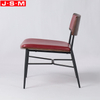 French Metal High Back Accent Leather Living Room Seating Chairs Armchair