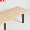 Ash Timber Base Wooden Restaurant Veneer Table Top Dining Room Table