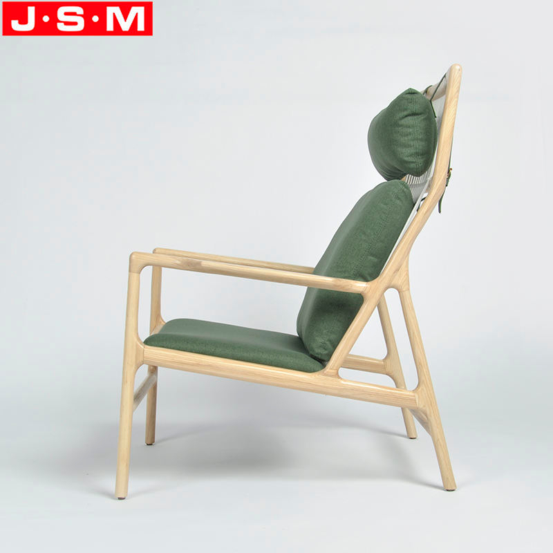 Solid Wood Frame Fabric Ottoman Living Room Furniture Home Stool Ottoman