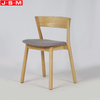 Modern Wooden Kitchen Low Slope Arm Dining Chairs With Armrests