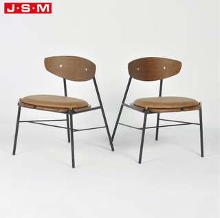 Wholesale Living Room Wabi-Sabi Leisure Style Leather Cover Metal Frame Armchair