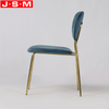Nordic Soft Metal Legs Home Modern Minimalist Coffee Chair Fabric Dinning Chair