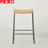Contemporary Ash Timber Top Metal Frame Bar Chair Barstool For Wine Cellar