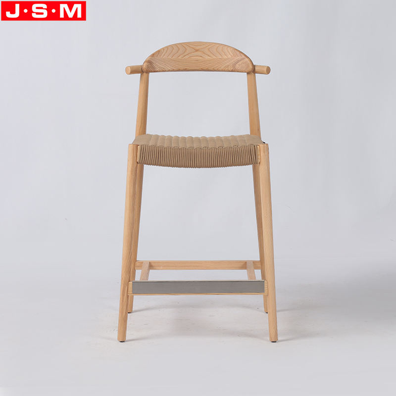 Nordic Stool High Chair Cotton Rope Woven Design High Bar Chairs