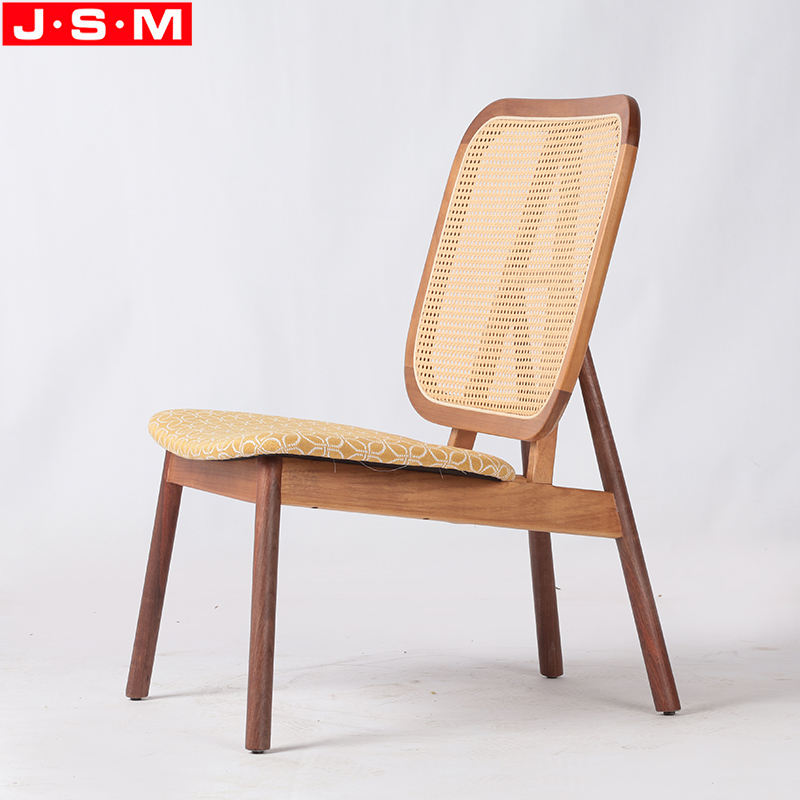 Wholesale Outdoor Nordic Modern Teak Wood Plastic Rattan Armchair Leisure Chair