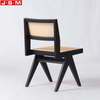 High Quality Antique Plastic Rattan Back And Seat Wood Dining Chairs