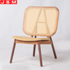 Wholesale Outdoor Nordic Modern Teak Wood Plastic Rattan Armchair Leisure Chair