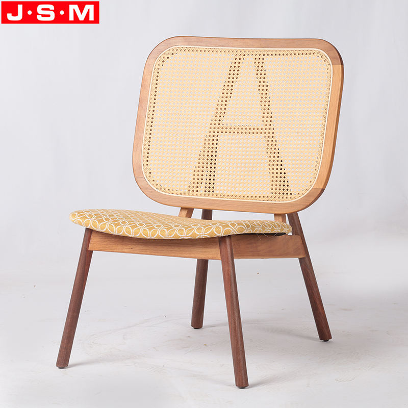 Wholesale Outdoor Nordic Modern Teak Wood Plastic Rattan Armchair Leisure Chair