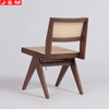 Living Room Chairs Wooden Furniture Artificial Rattan Seat And Back Dining Chair