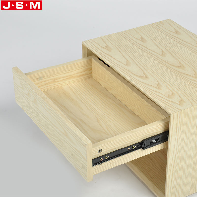 Wooden Bedside Cabinet 1 Drawer Side Tables Solid Timber Edge Nightstand