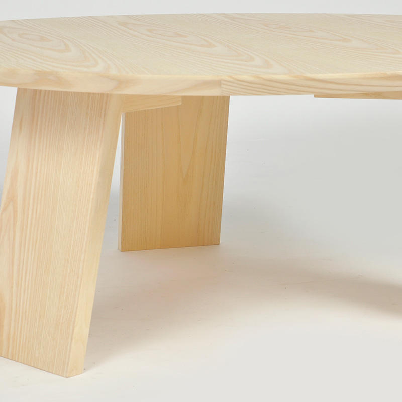 Japanese Side Table Garden Furniture Solid Wood Round Coffee Table