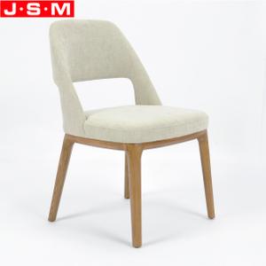 Modern Hotel Dining Room Restaurant Wooden Fabric White Dining Chair Cover