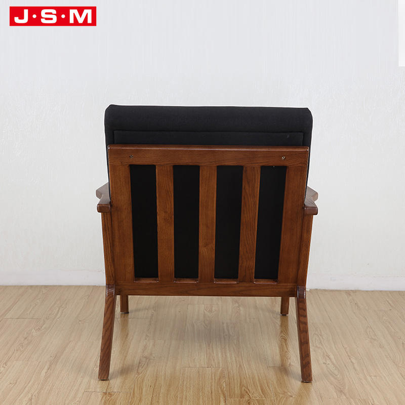 China Suppliers Furniture Soft Cushion Single Double Seat Backrest Wooden Armchair
