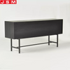 Hot Sale Metal Base Tempered Glass Decoration Living Room TV Cabinet With Sliding Door